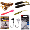 Light Rock Fishing Комплект от силиконови примамки и джиг глави - 43 броя в опаковка