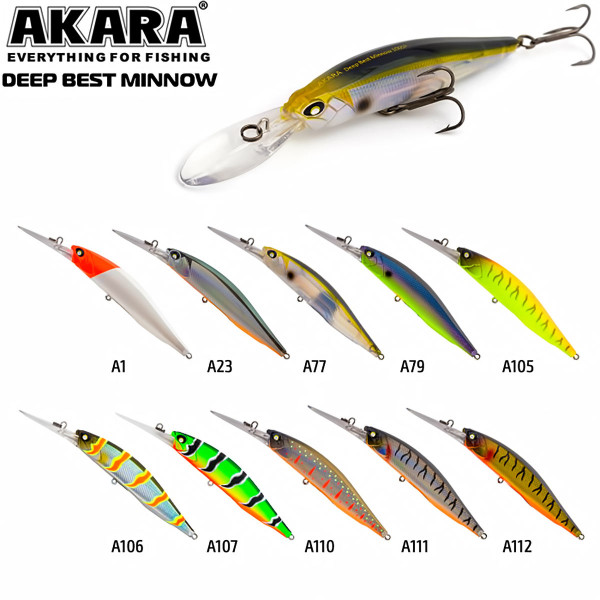 Воблер Akara Best Minnow 100SP, 100 мм, 15 г, цвят A106 — снимка 2