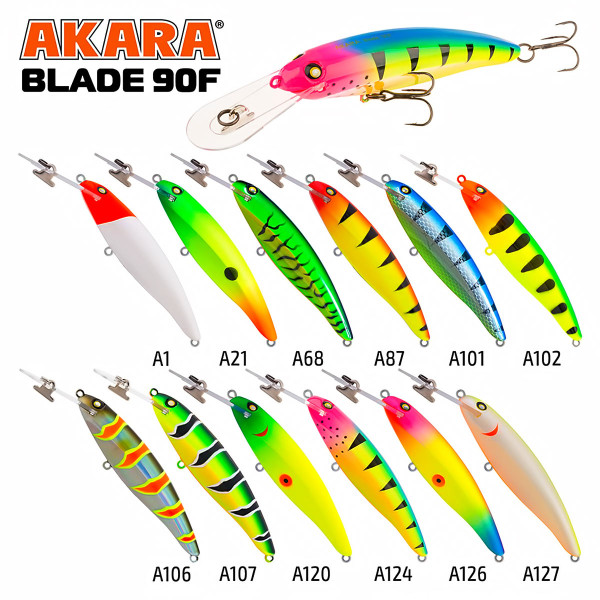 Воблер Akara Blade 90F, 90 мм, 12 г, цвят A68 — снимка 2