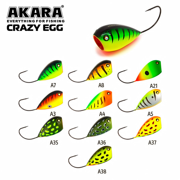 Воблер-попер Akara Crazy Egg 55F, 55 мм, 14 г, цвят A37 — снимка 2