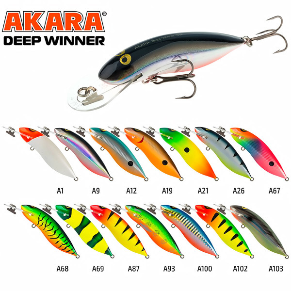 Воблер Akara Deep Winner 85F, 85 мм, 14 г, цвят А9 — снимка 2