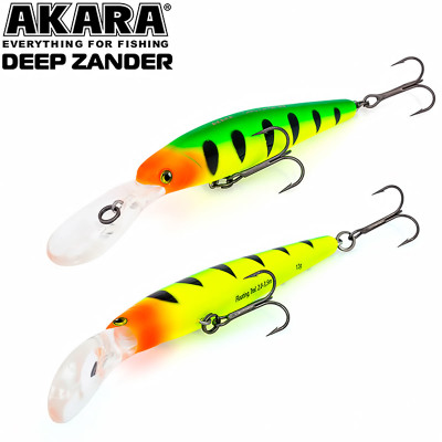Плаващ воблер Akara Deep Zander F, 90 мм, 12 г, цвят A102