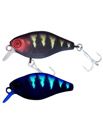 Плаващ воблер Jackall Chubby F, 38 мм, 4 г, цвят UV Mat Black Perch