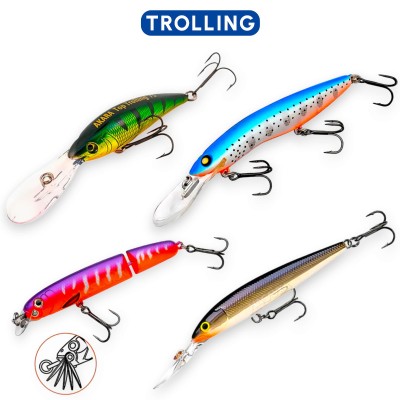 Комплект воблери за Тролинг на Бяла риба Predominator, Zander, 4 бр.