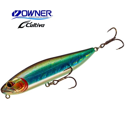 Воблер-уолкър Owner Cultiva Tango Dancer, 115 мм, 25 г, цвят 02 Black Pearl