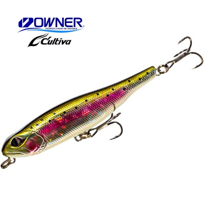 Воблер-уолкър Owner Cultiva Tango Dancer, 95 мм, 11 г, цвят 27 Rainbow Trout