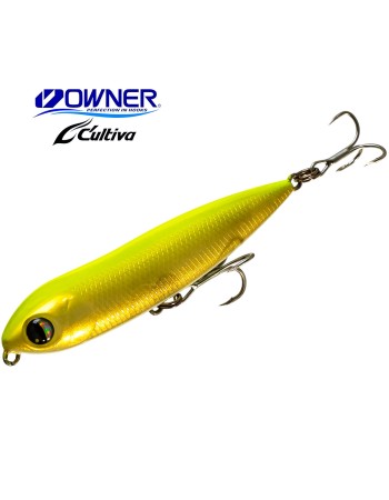 Воблер - уолкър Owner Cultiva Zip N Ziggy, 80 мм, 7.5 г, цвят 12 Chartreuse Back