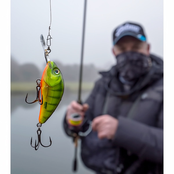 Плаващ воблер Salmo Rattlin' Hornet 35 мм, 3.1 г, цвят Ghost Perch — снимка 4