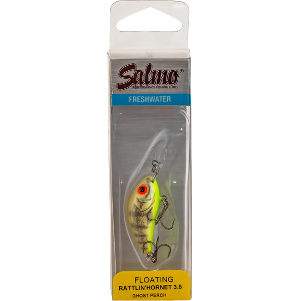 Плаващ воблер Salmo Rattlin' Hornet 35 мм, 3.1 г, цвят Ghost Perch — снимка 2