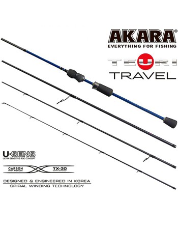 Спининг въдица Akara Teuri Travel 764 UL 2.28 м, 0.5-6 г