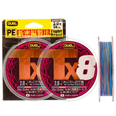Плетено 8-нишково влакно Duel Tough Braid, 300 м