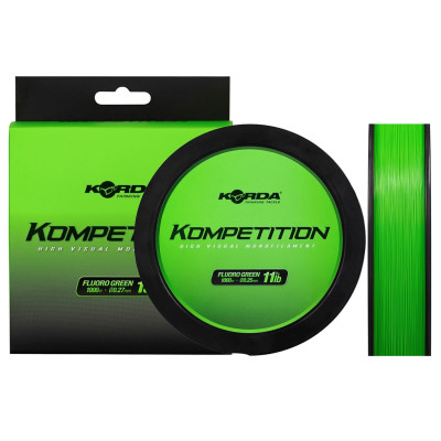 Монофилно шаранджийско влакно Korda Kompetition Mono, Fluoro Green, 1000 м