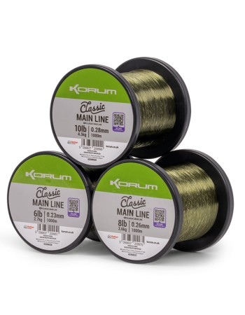 Монофилно влакно Korum Classic Main Line, 1000 м