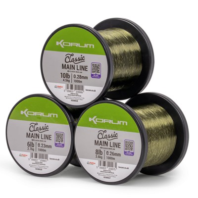 Монофилно влакно Korum Classic Main Line, 1000 м