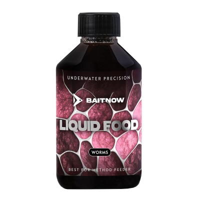 Течна храна за фидер Mikado Baitnow Liquid Food, 250 мл, Worms