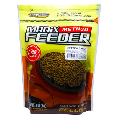Овлажнени микропелети Madix Wet Ready Method Feeder Pellets, 500 г, Cheese & Garlic
