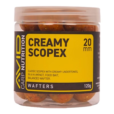 Балансирани топчета за шаран Avid Carp Wafters, 20 мм, Creamy Scopex