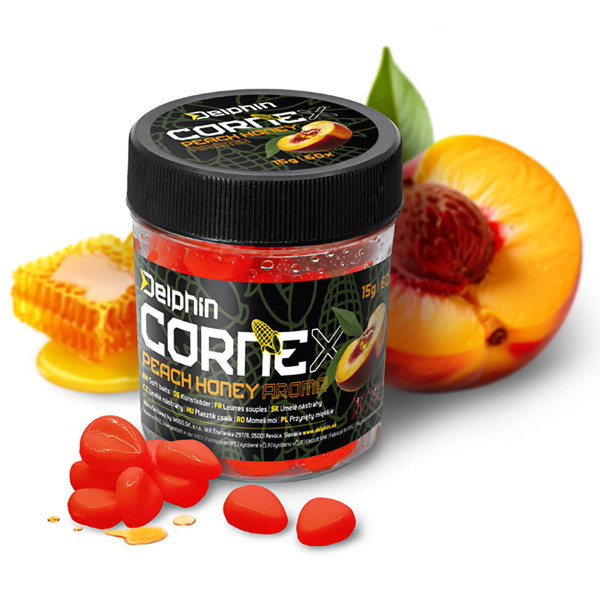 Царевица за стръв Delphin CorneX Pop Up, Праскова - Мед — снимка 1
