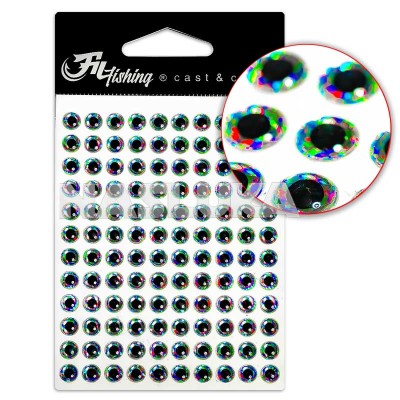3D очи за изкуствени примамки Fil Fishing Fish Eyes, Silver