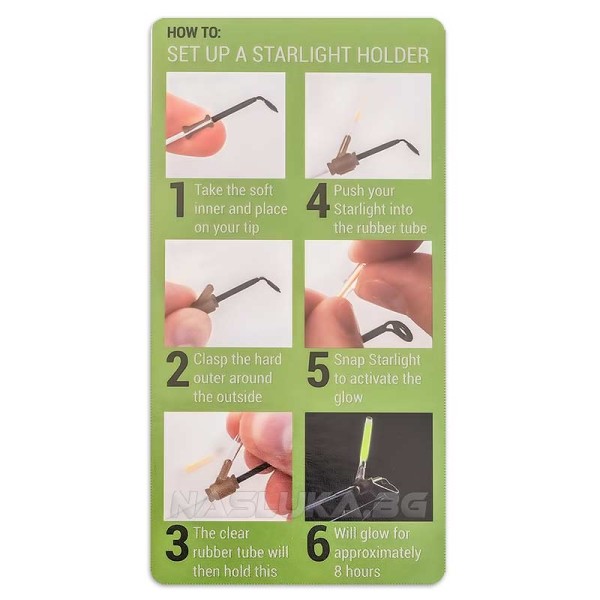 Държачи за светещи ампули за фидер риболов Korum Starlight Holder Multi Kit — снимка 4