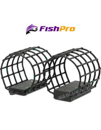 Фидер хранилка за река FishPro Metal Camo Round