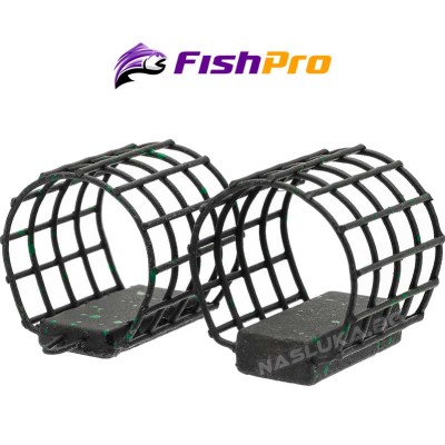 Фидер хранилка за река FishPro Metal Camo Round