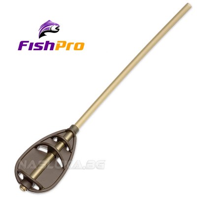 Метод фидер хранилка с противооплитаща тръбичка FishPro Method Feeder Metal Long