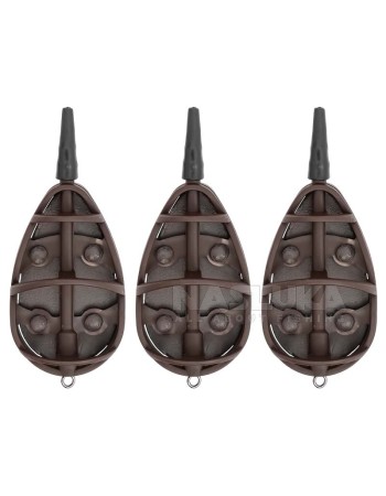 Комплект от 3 бр. метод фидер хранилки FishPro Target Method Feeder Heavy, 40+50+60 г