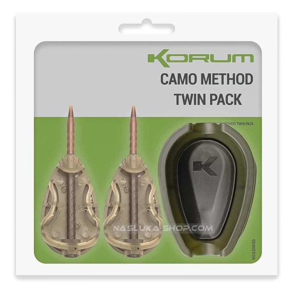 Метод фидер хранилки с преса Korum Camo Method Twin Pack 2+1 — снимка 2