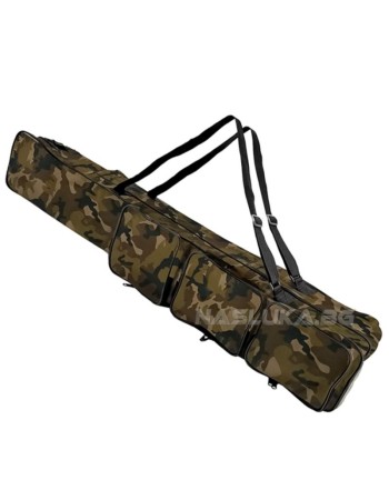 Троен калъф за въдици Formax Rod Case Camo Standard