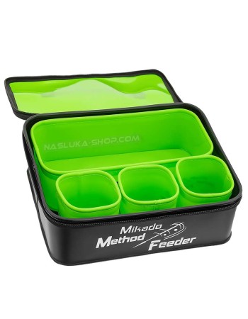 Чанта за метод фидер с EVA контейнери Mikado Method Feeder Bag Set