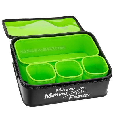 Чанта за метод фидер с EVA контейнери Mikado Method Feeder Bag Set