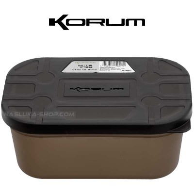 Кутия за стръв с капак Korum Bait Tub 1PT, 0.6 л