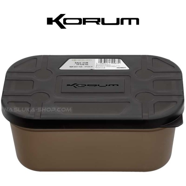 Кутия за стръв с капак Korum Bait Tub 1PT, 0.6 л — снимка 1