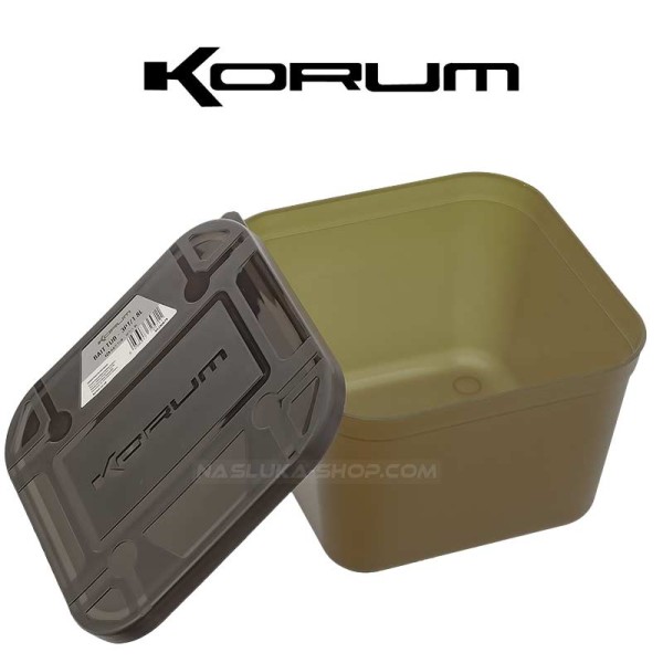 Кутия за стръв с капак Korum Bait Tub 3PT, 1.8 л — снимка 2