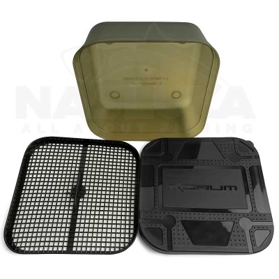 Кутия със сито за бели червеи Korum Maggot Tub and Riddle, 1.2 л