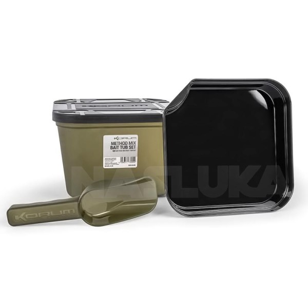 Кутия за метод фидер Korum Method Mix Bait Tub Set 1.83 л — снимка 1