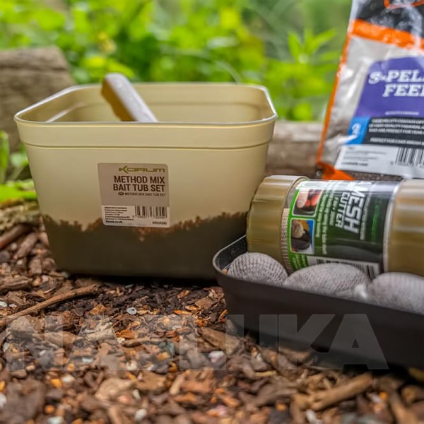Кутия за метод фидер Korum Method Mix Bait Tub Set 1.83 л — снимка 2