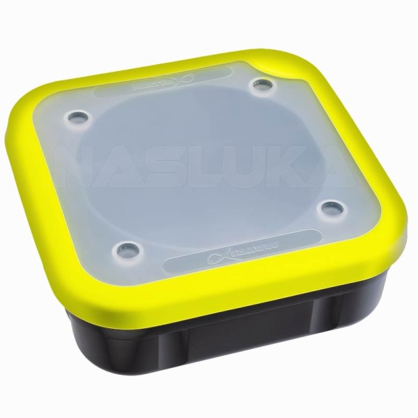 Кутия за стръв с плътен капак Matrix Solid Tip Bait Box, Grey/Lime — снимка 1