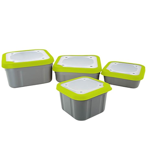 Кутия за стръв с плътен капак Matrix Solid Tip Bait Box, Grey/Lime — снимка 4