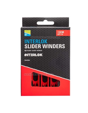 Комплект от 10 бр. совалки за монтажи Preston Interlok Slider Winders, 13 см