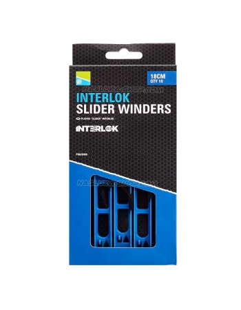 Комплект от 10 бр. совалки за монтажи Preston Interlok Slider Winders, 18 см