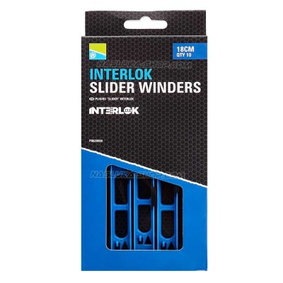 Комплект от 10 бр. совалки за монтажи Preston Interlok Slider Winders, 18 см
