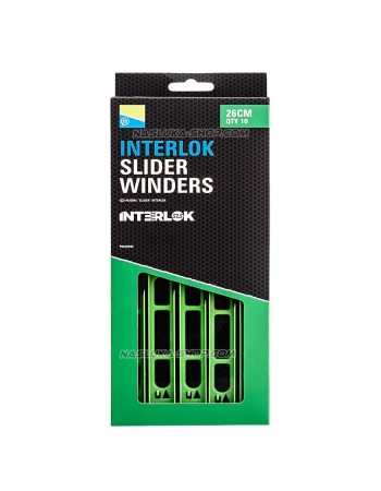 Комплект от 10 бр. совалки за монтажи Preston Interlok Slider Winders, 26 см