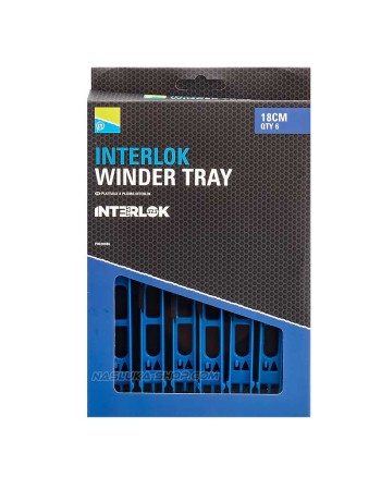 Тава с 6 бр. совалки за монтажи Preston Interlok Winder Tray, 18 см