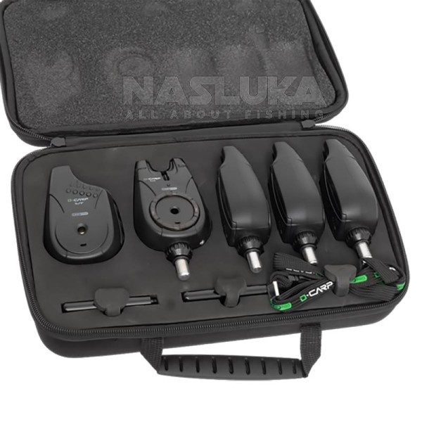 Комплект сигнализатори за шаран Carp Pro D-Carp WT Bite Alarm Set 4+1 — снимка 2