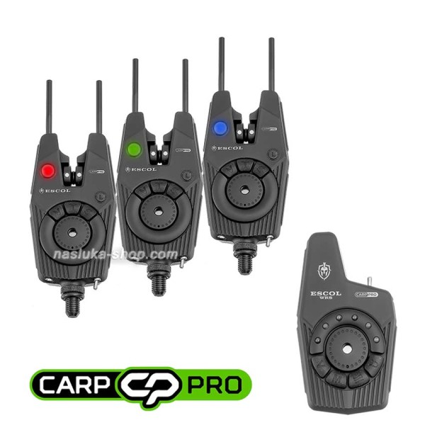 Комплект шарански сигнализатори Carp Pro Escol 3+1 — снимка 1