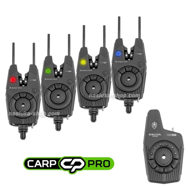 Комплект шарански сигнализатори Carp Pro Escol 4+1 — снимка 1