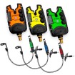 Комплект от 3 сигнализатора и 3 обтегача за шаран FishPro Color N132