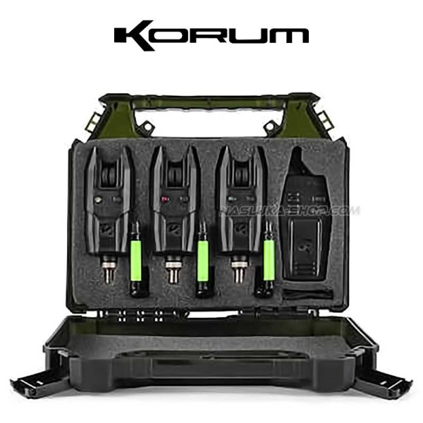 Комплект сигнализатори с централа и обтегачи Korum KBI-R 3+1 — снимка 2